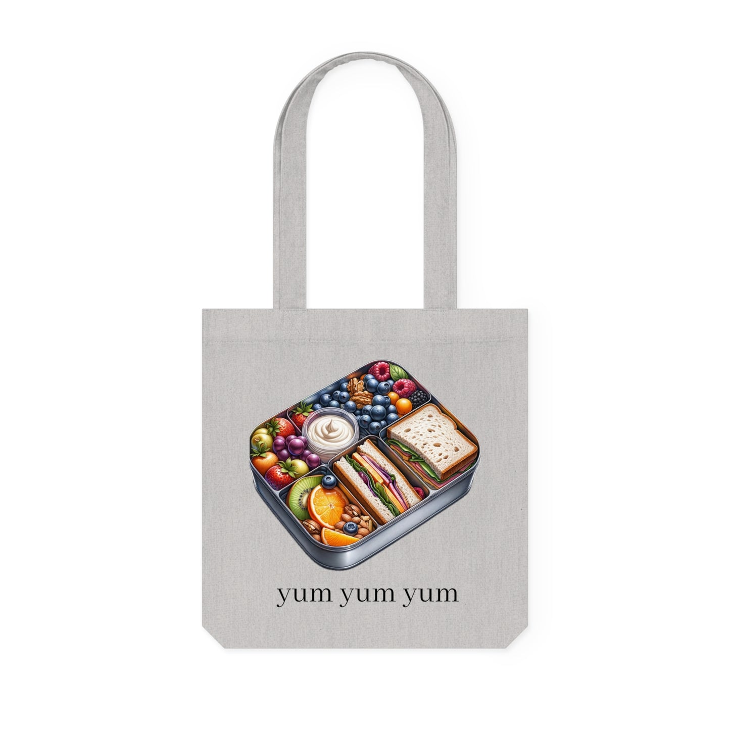 Woven Tote Bag Yum Yum Yum