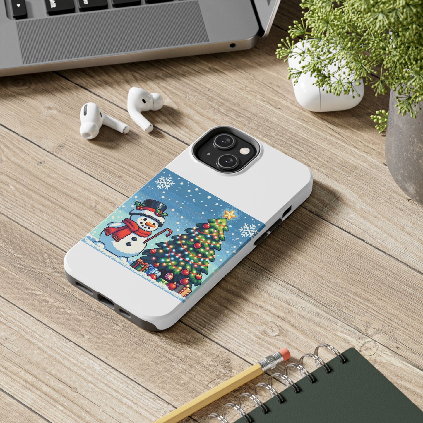 The Snowman Pixel Art Tough Phone Cases