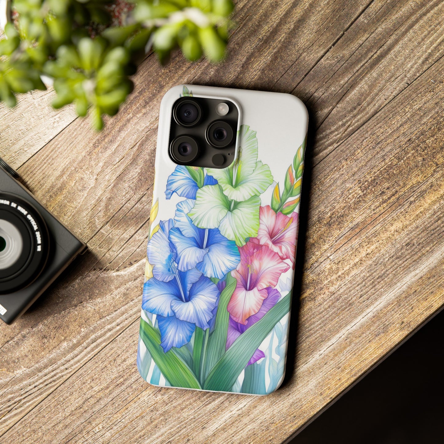 Gladioluses Slim Phone Cases