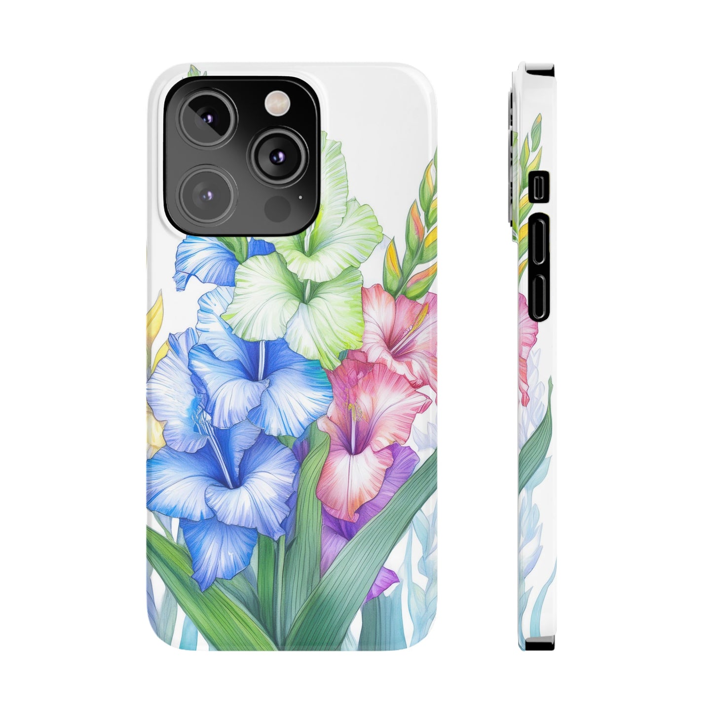 Gladioluses Slim Phone Cases