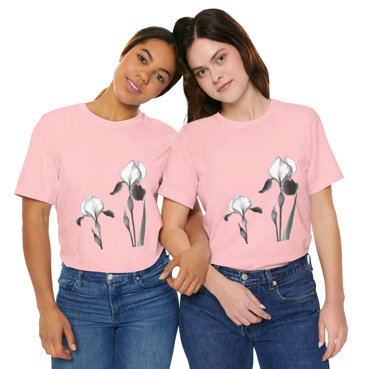 The Iris Black And White Print Modern Style Unisex Jersey Short Sleeve Tee