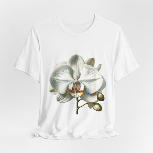 The Orchid Nature Print Realistic Style Unisex Jersey Short Sleeve Tee