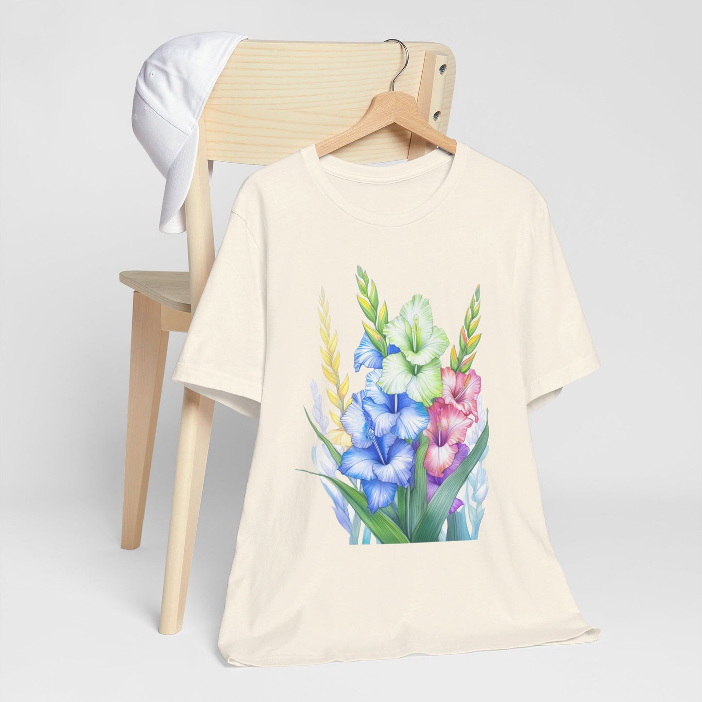 Gladioluses Print Modern Style Unisex Jersey Short Sleeve Tee