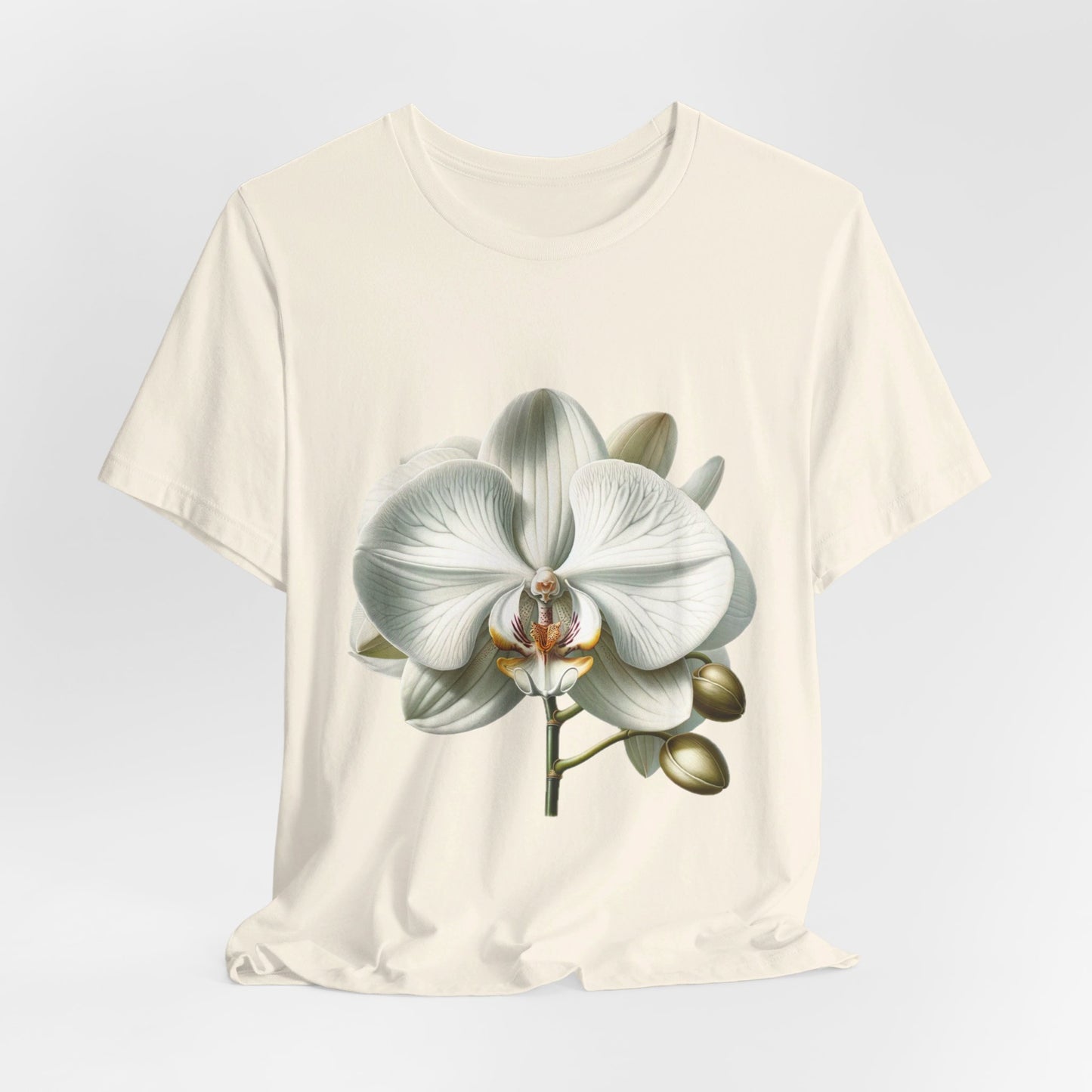 The Orchid Nature Print Realistic Style Unisex Jersey Short Sleeve Tee