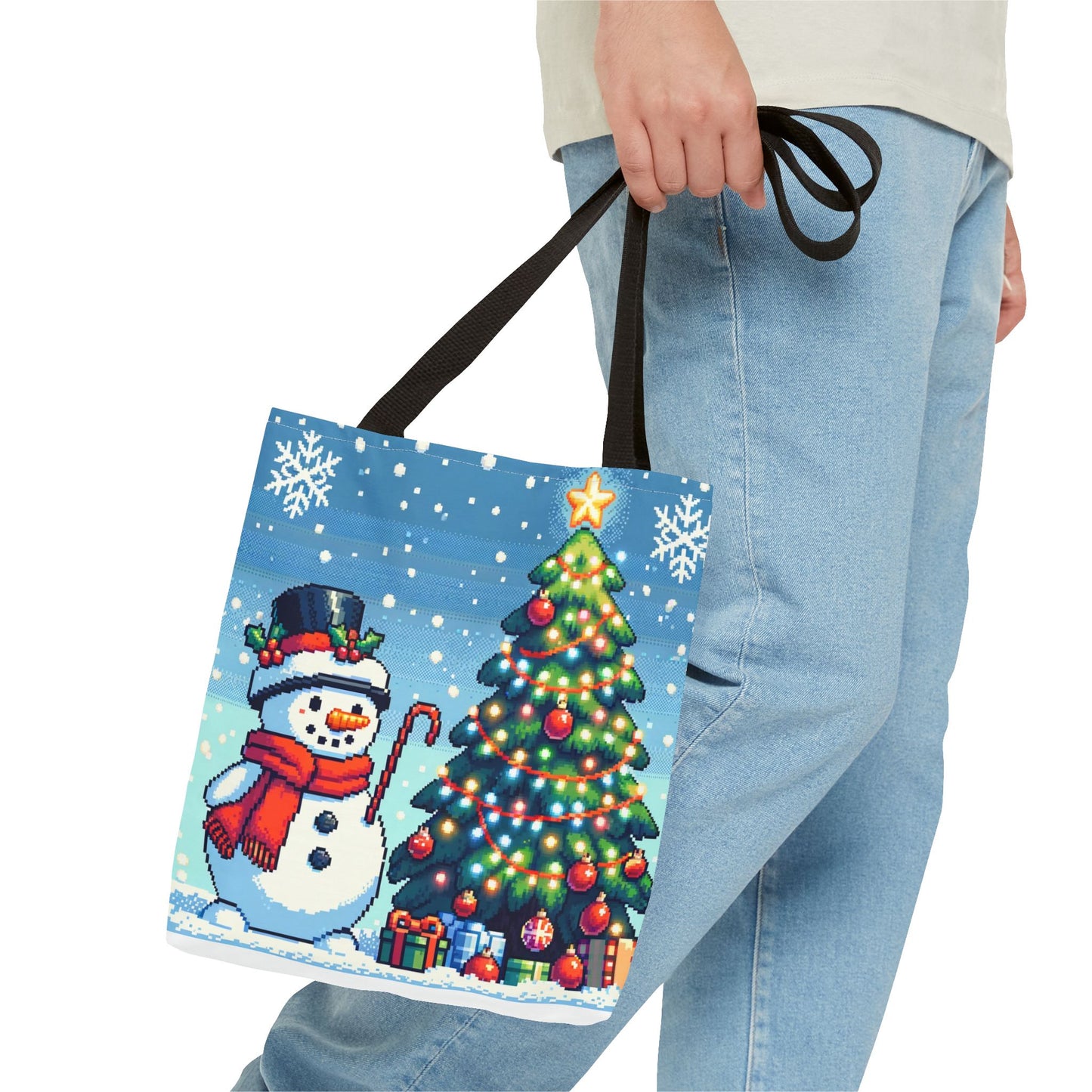 The Snowman Pixel Art Tote Bag