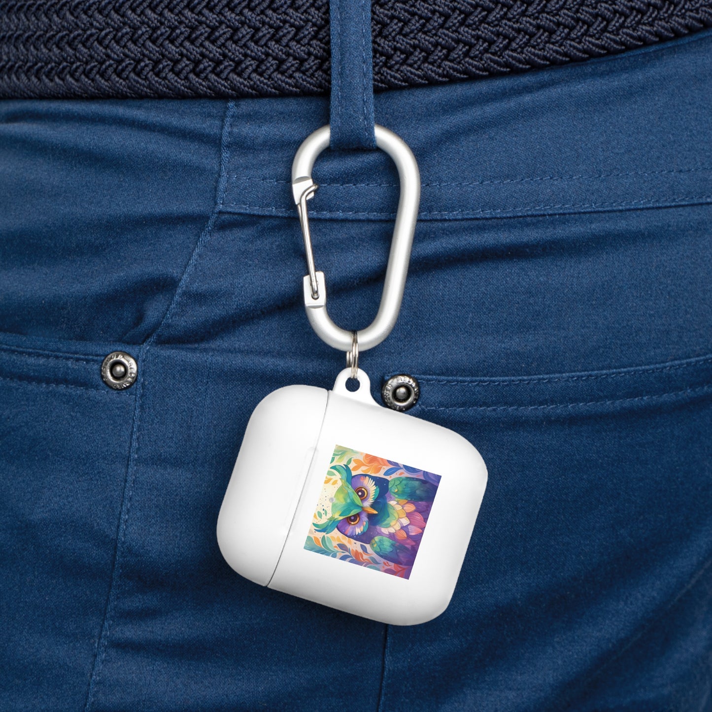 Cute Owl Color Print Unisex Travel AirPods and AirPods Pro Case Cover