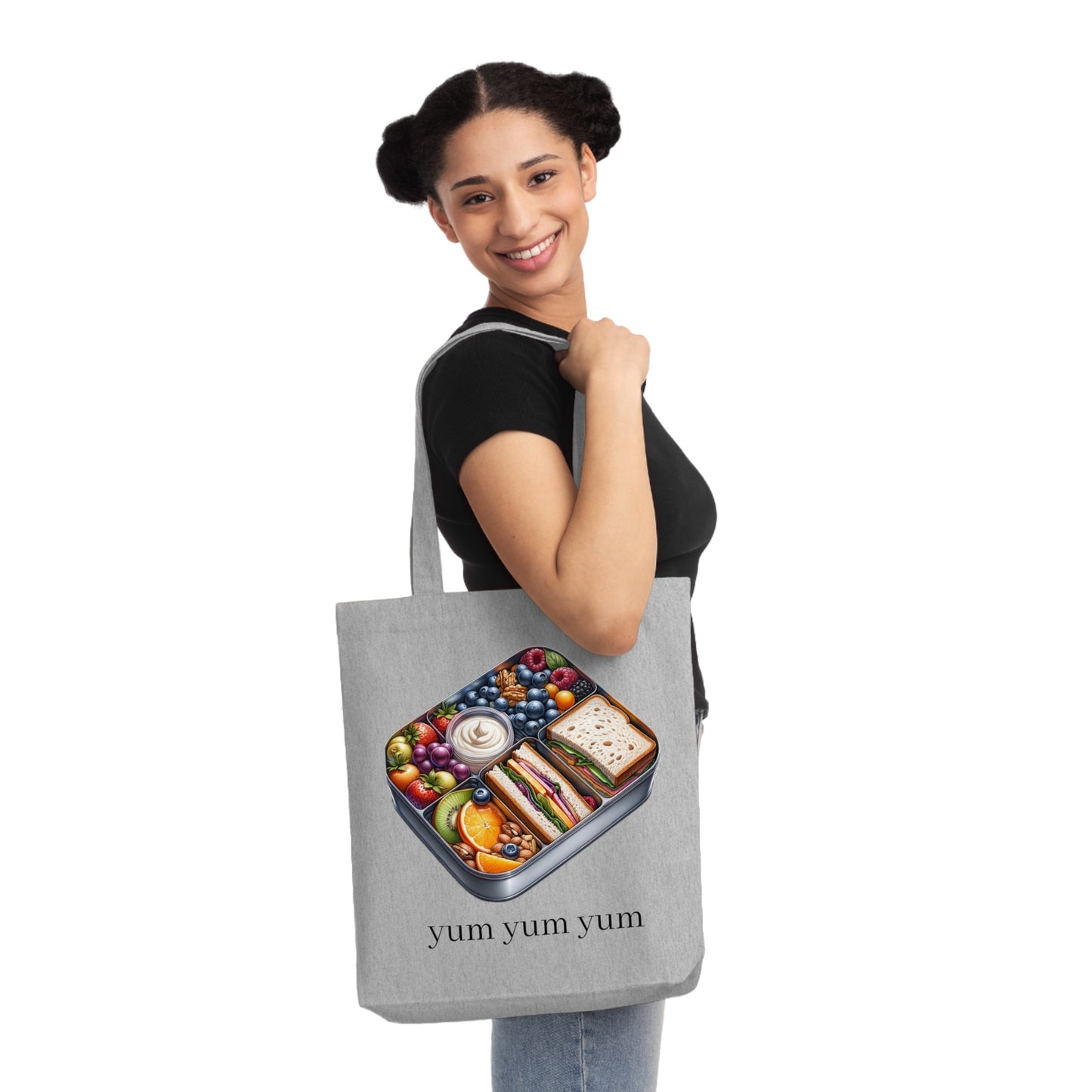 Woven Tote Bag Yum Yum Yum