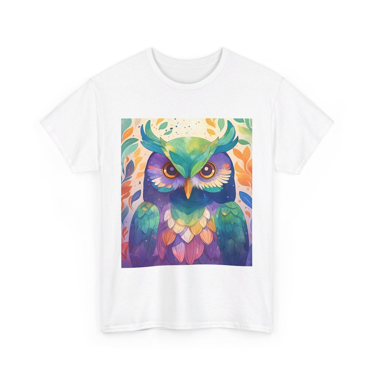 The Owl Print Modern Style Unisex Heavy Cotton Tee