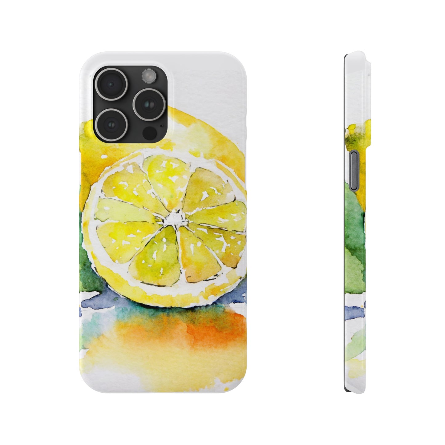 The Lemon Print Watercolor Unisex Travel Slim Phone Cases