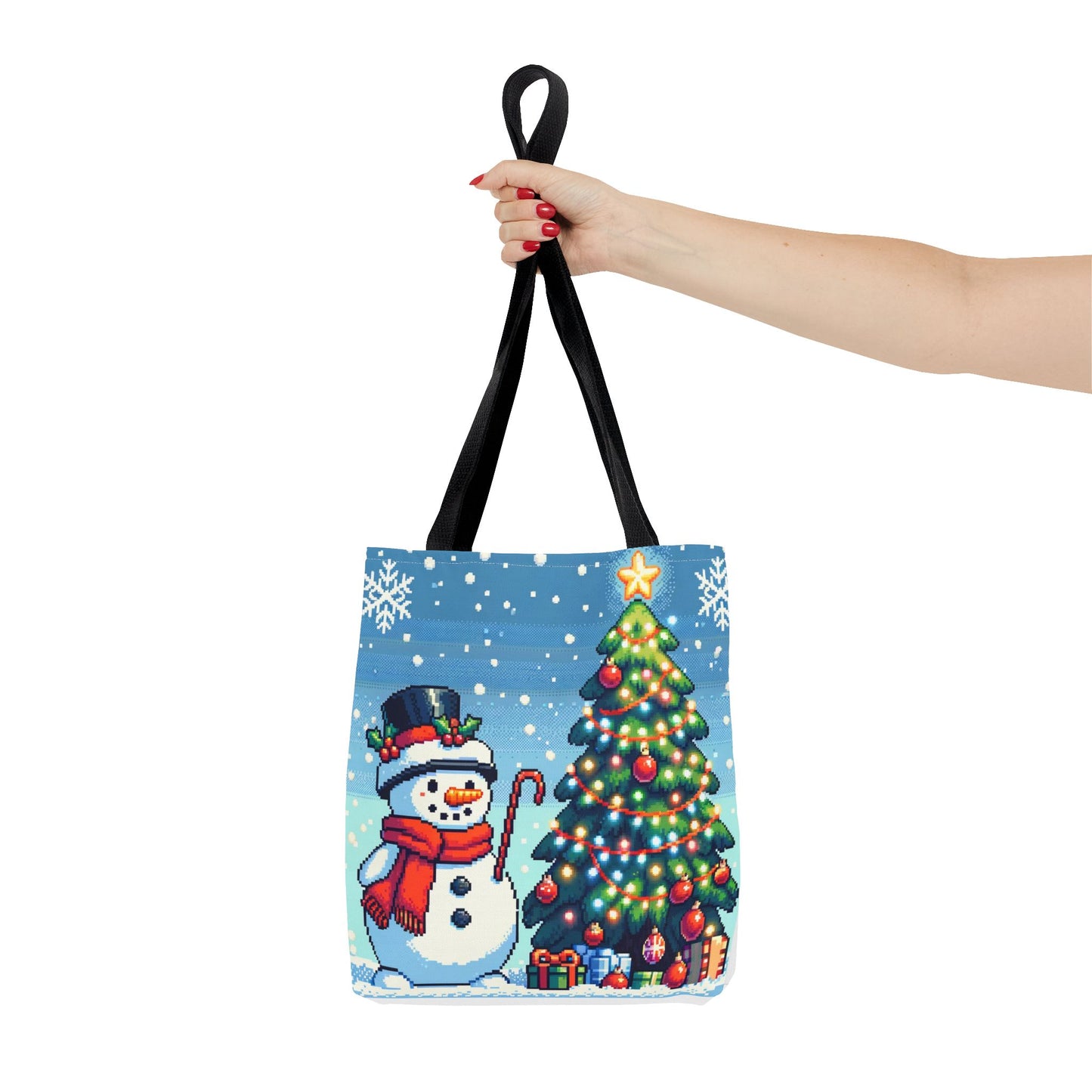 The Snowman Pixel Art Tote Bag