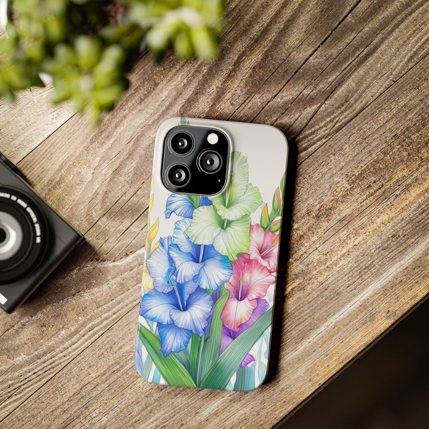 Gladioluses Slim Phone Cases