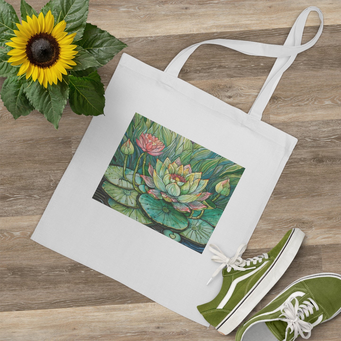 The Asian Lotuses Tote Bag