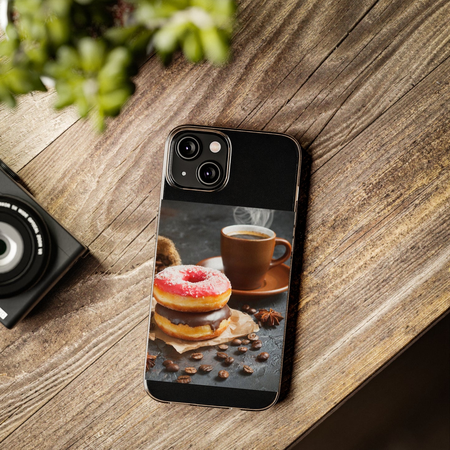 The Donuts And Coffee Clear Silicone Phone Cases