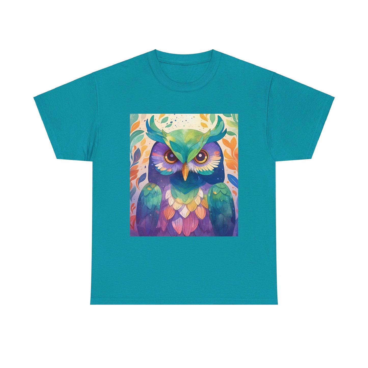 The Owl Print Modern Style Unisex Heavy Cotton Tee