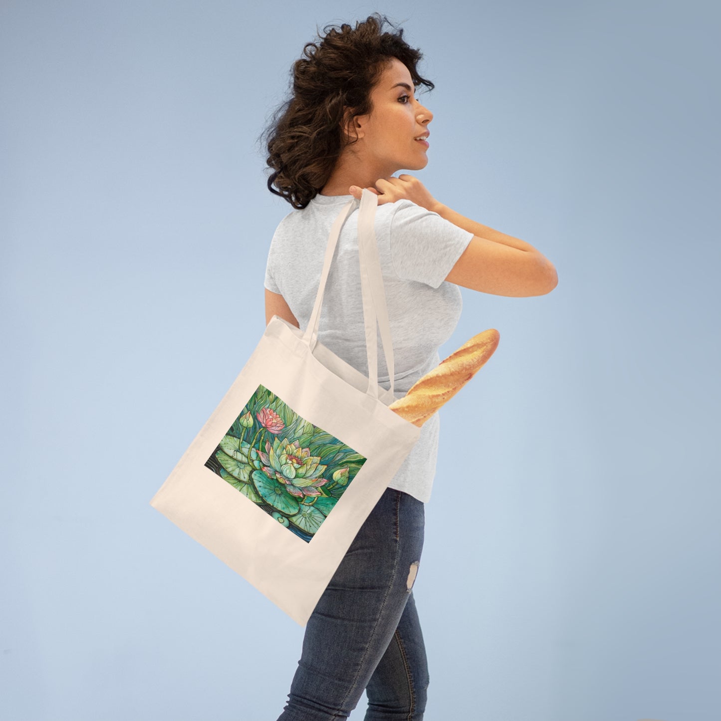 The Asian Lotuses Tote Bag