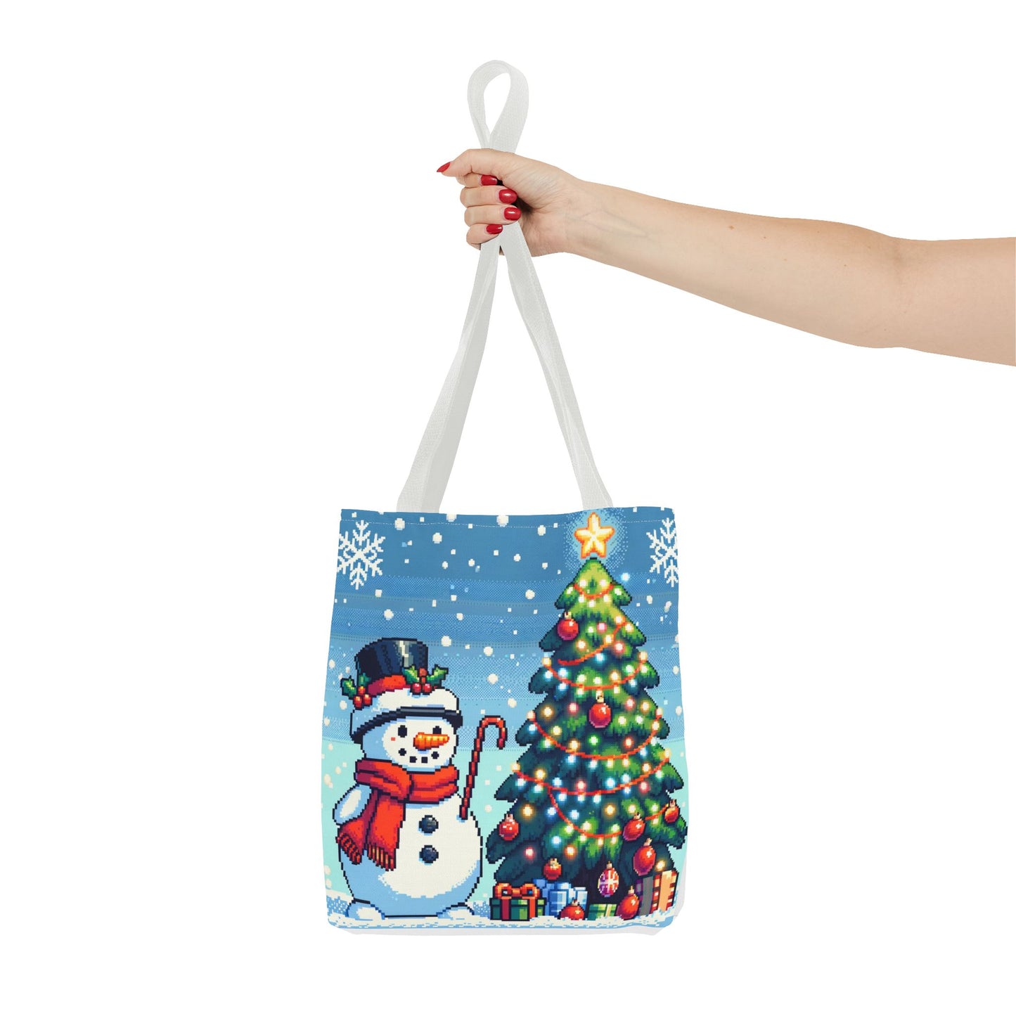 The Snowman Pixel Art Tote Bag