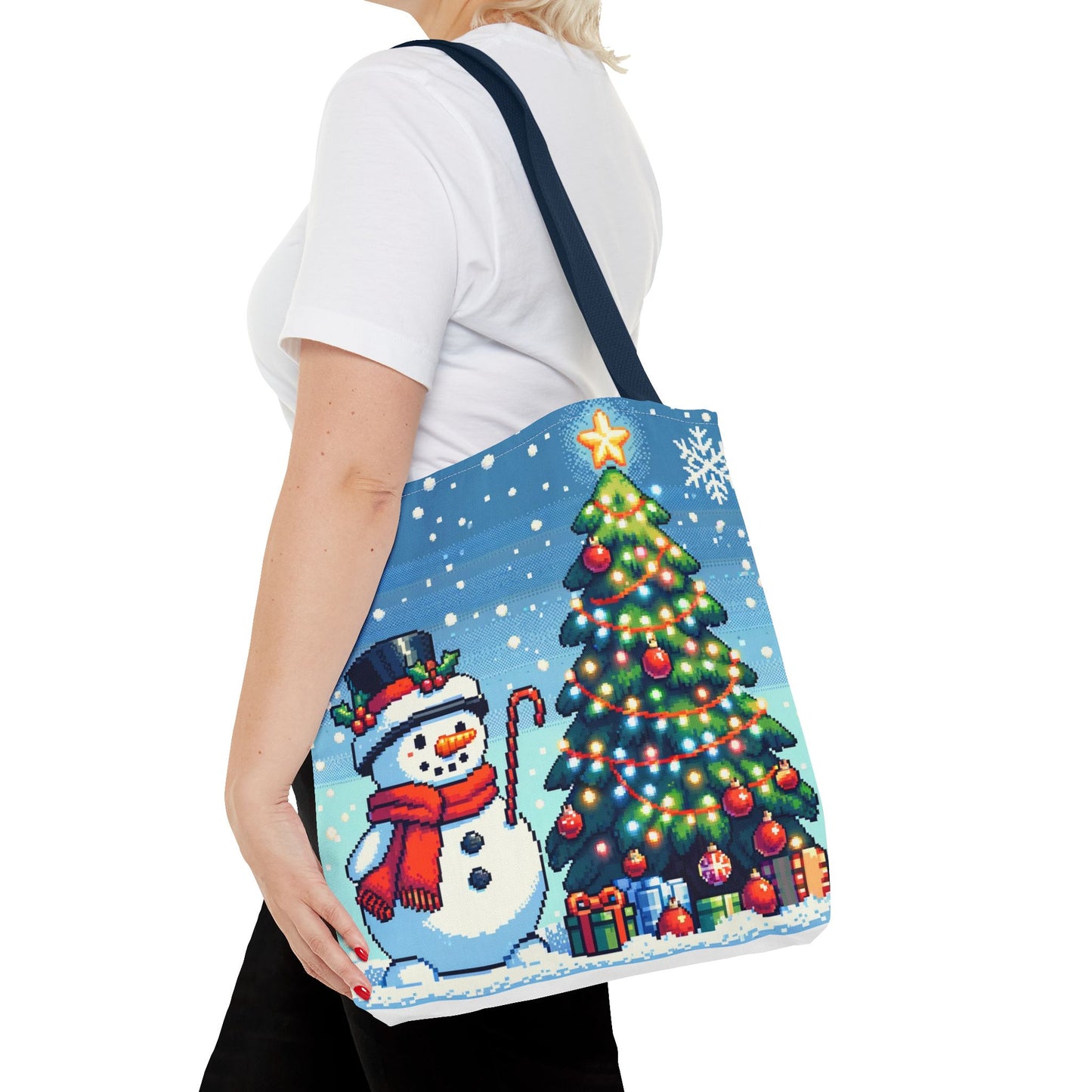 The Snowman Pixel Art Tote Bag