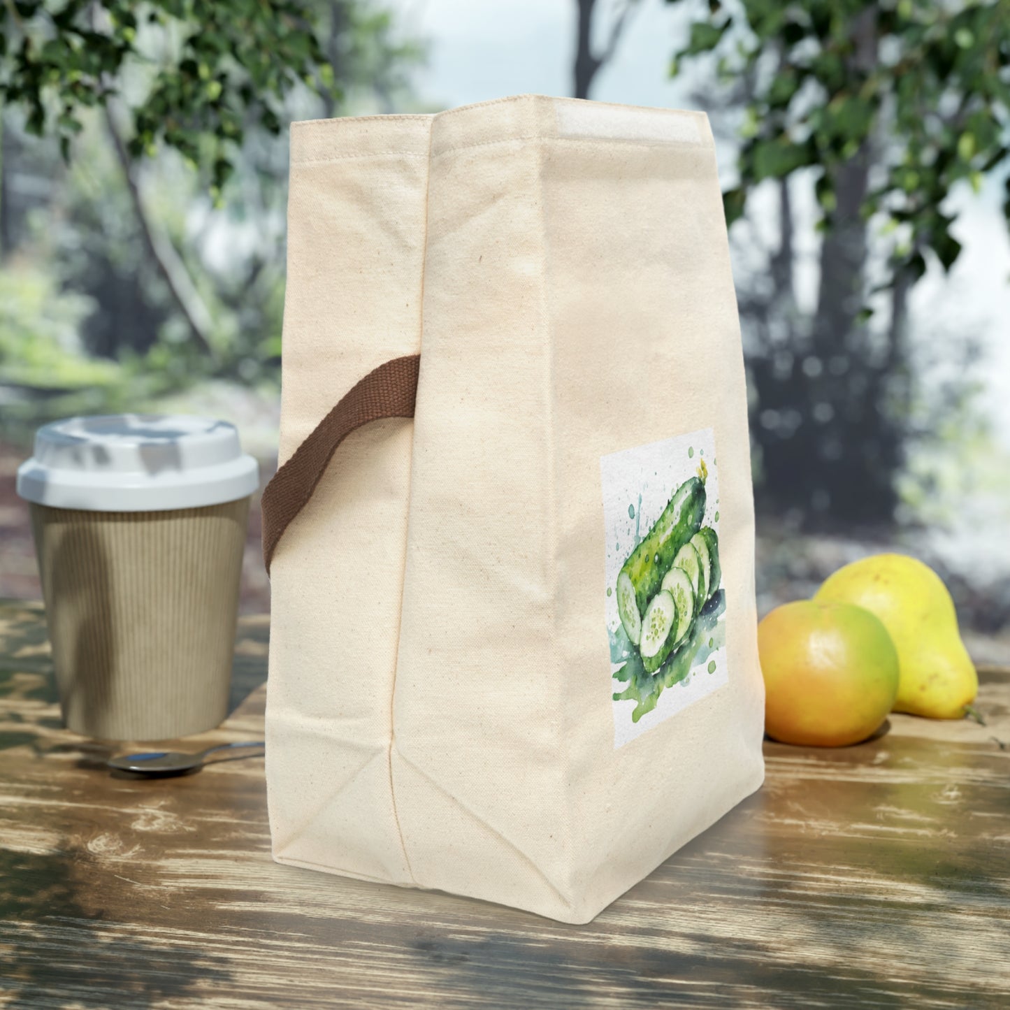 Cucumbers Canvas Lunch Bag With Strap