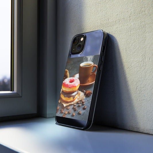 The Donuts And Coffee Clear Silicone Phone Cases