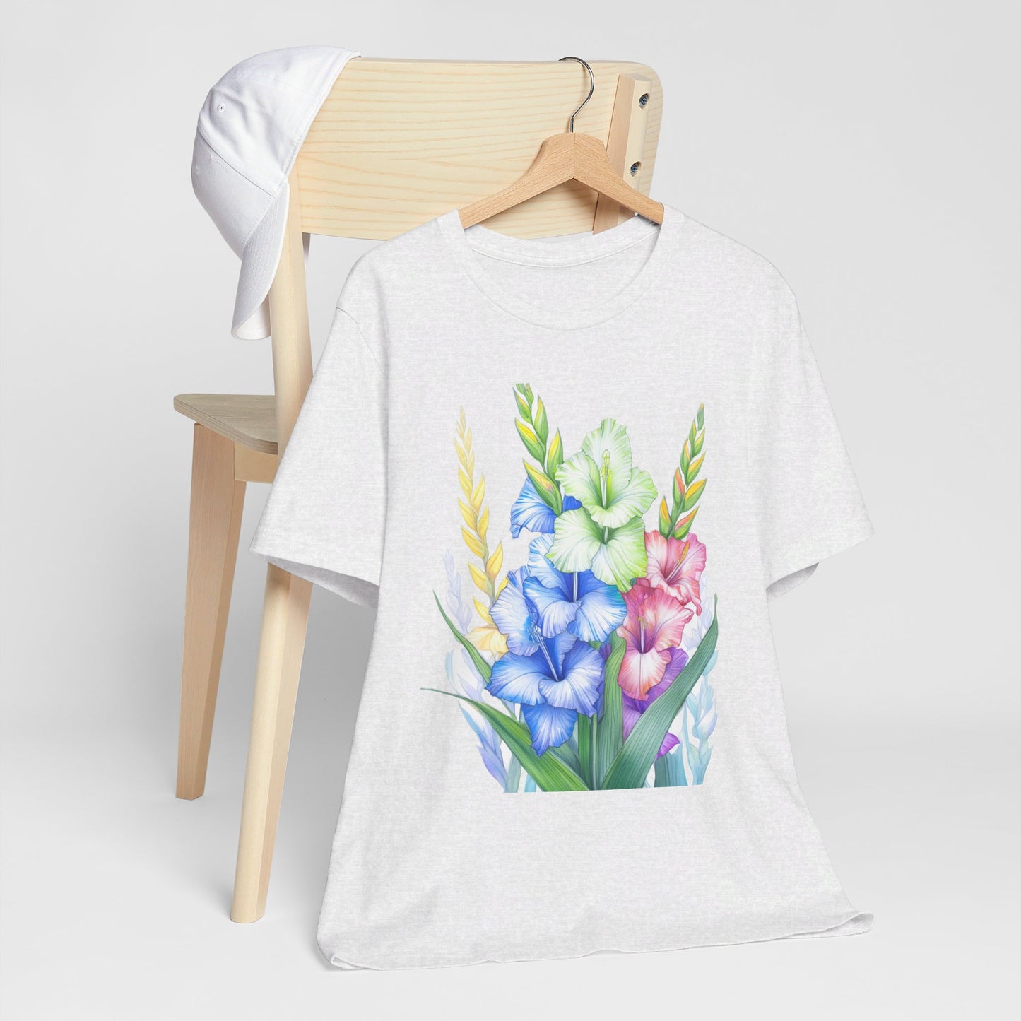 Gladioluses Print Modern Style Unisex Jersey Short Sleeve Tee