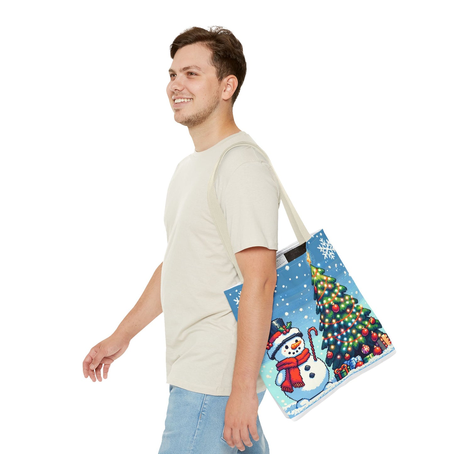 The Snowman Pixel Art Tote Bag