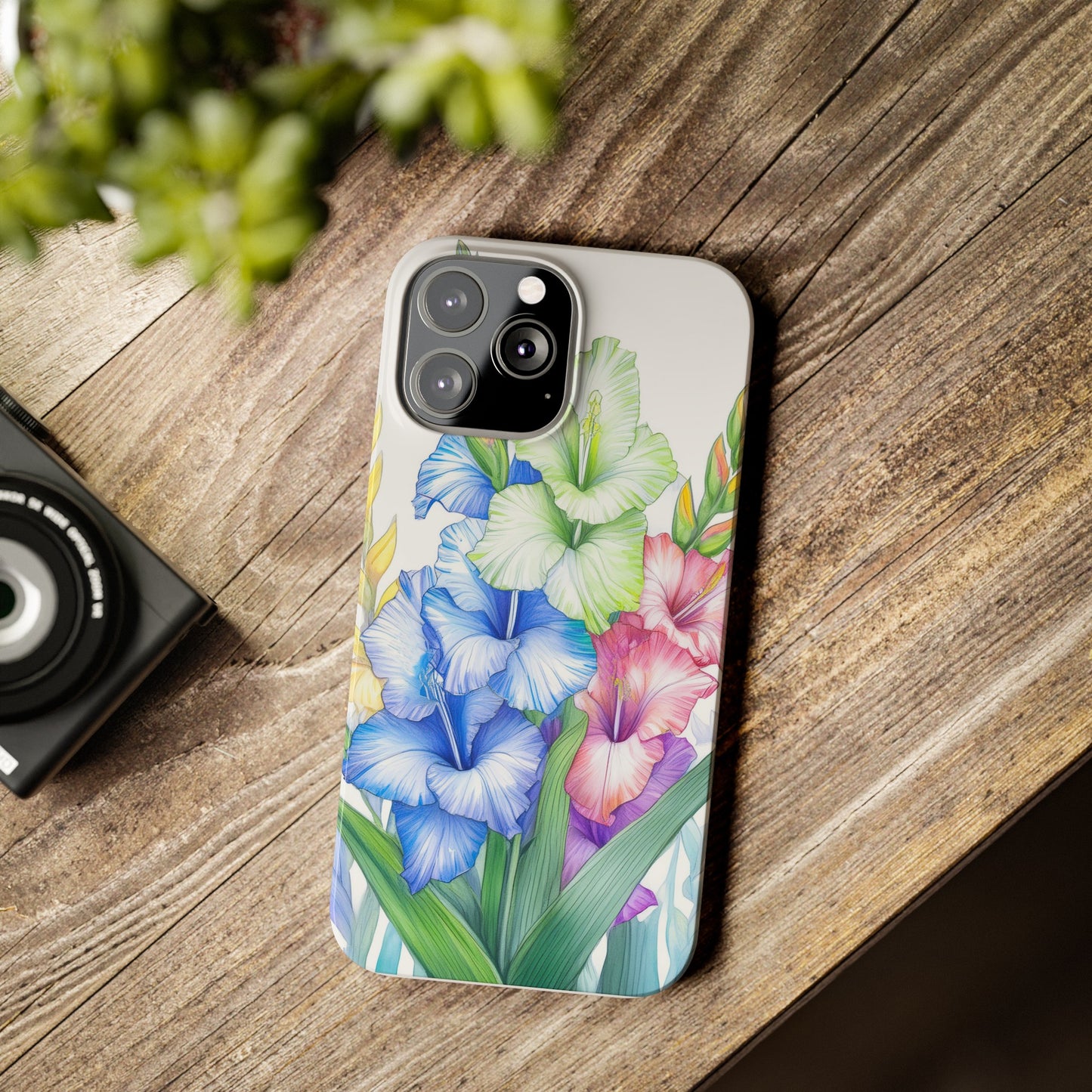 Gladioluses Slim Phone Cases
