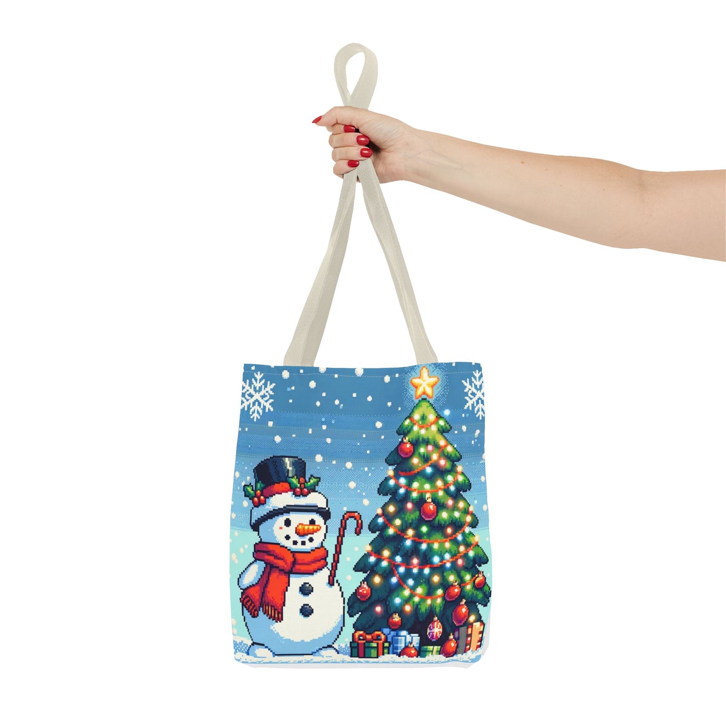 The Snowman Pixel Art Tote Bag