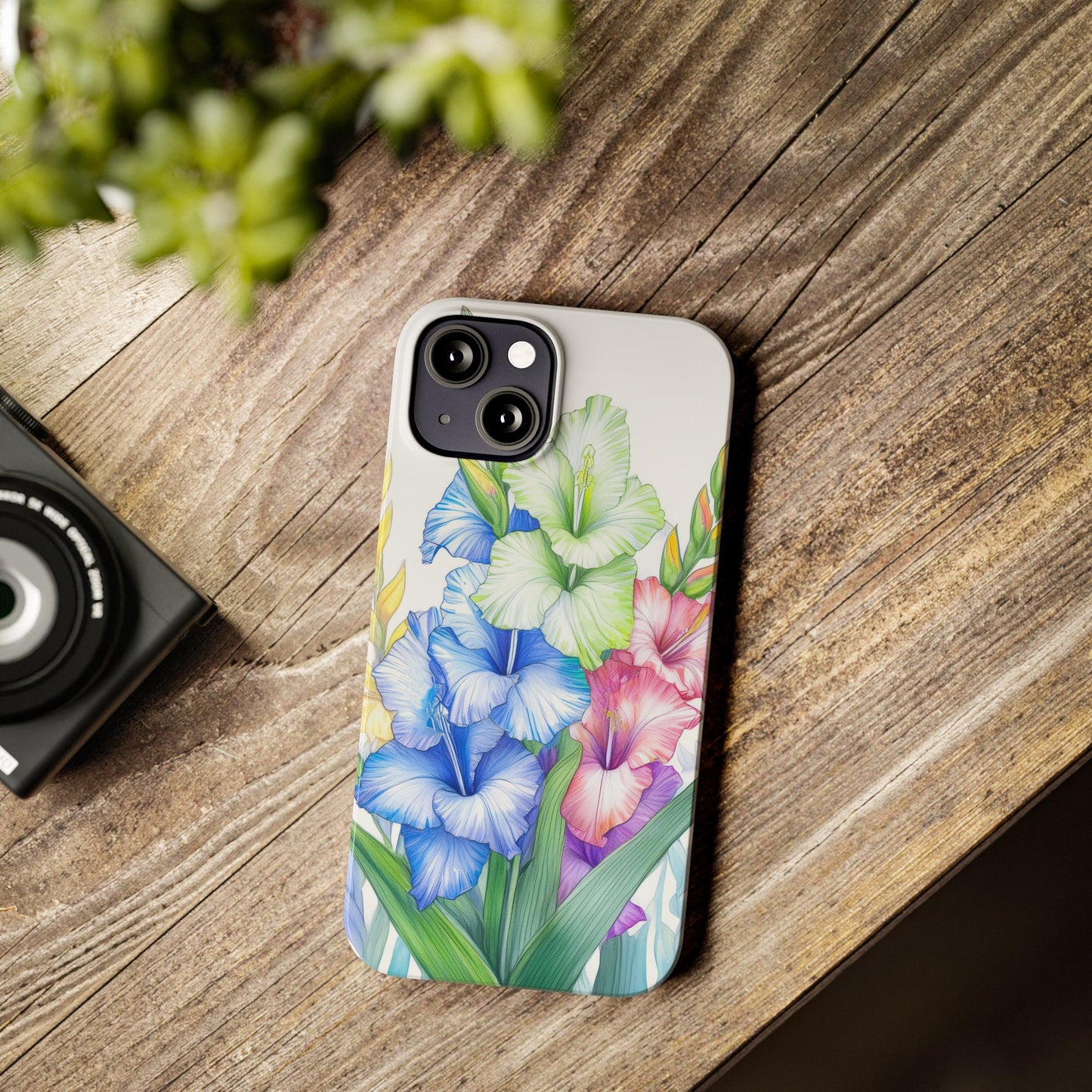 Gladioluses Slim Phone Cases