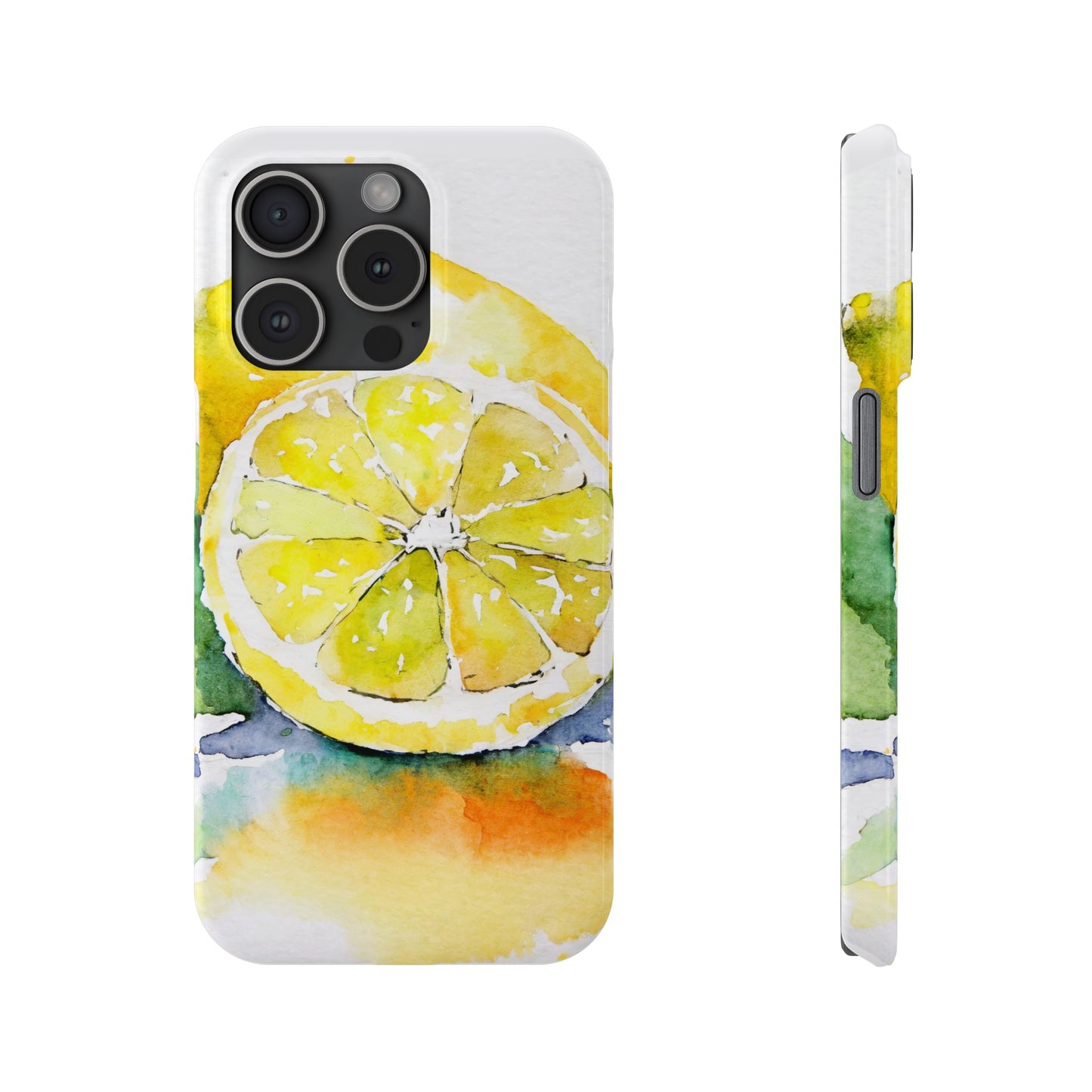 The Lemon Print Watercolor Unisex Travel Slim Phone Cases