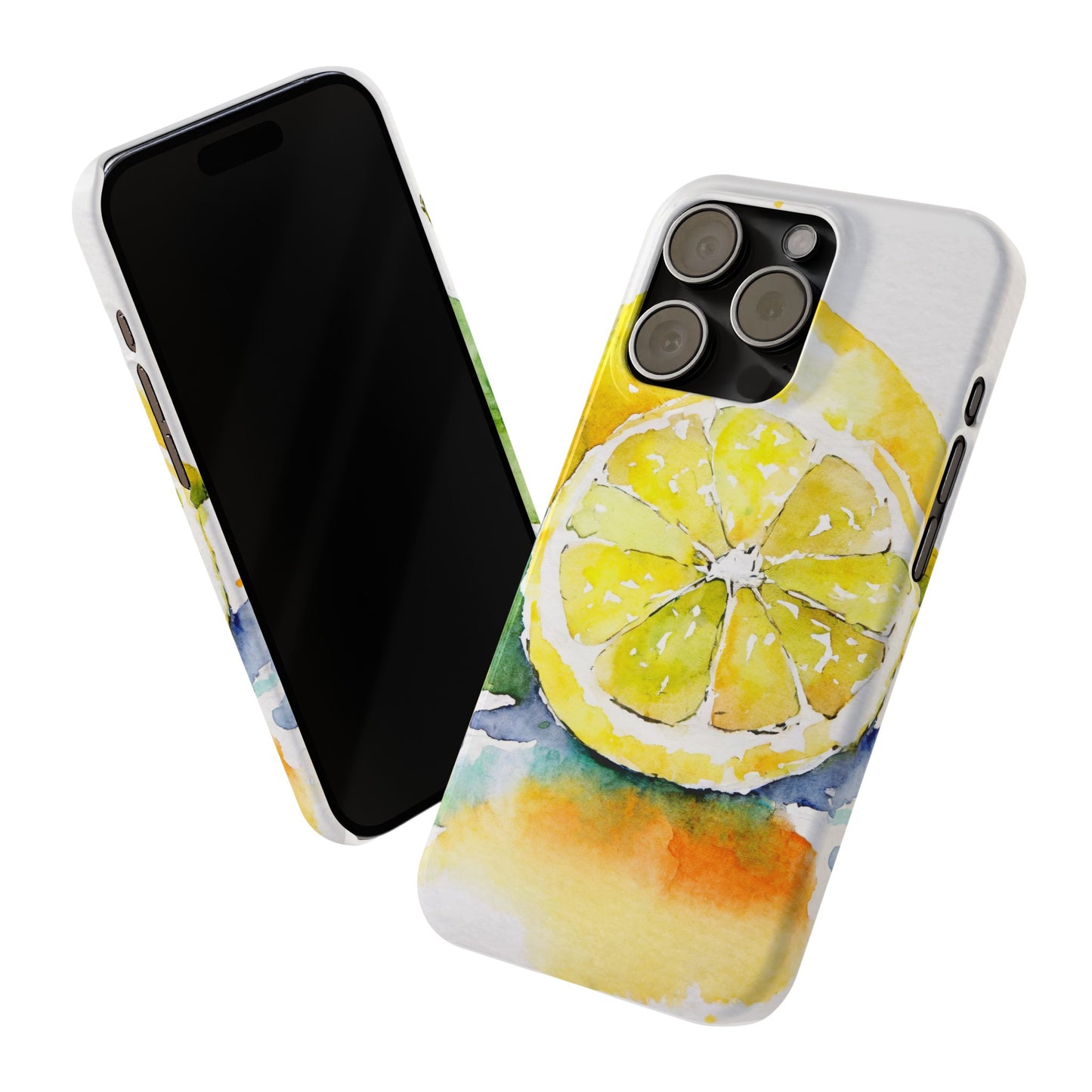 The Lemon Print Watercolor Unisex Travel Slim Phone Cases