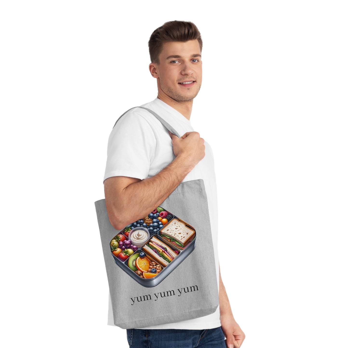 Woven Tote Bag Yum Yum Yum