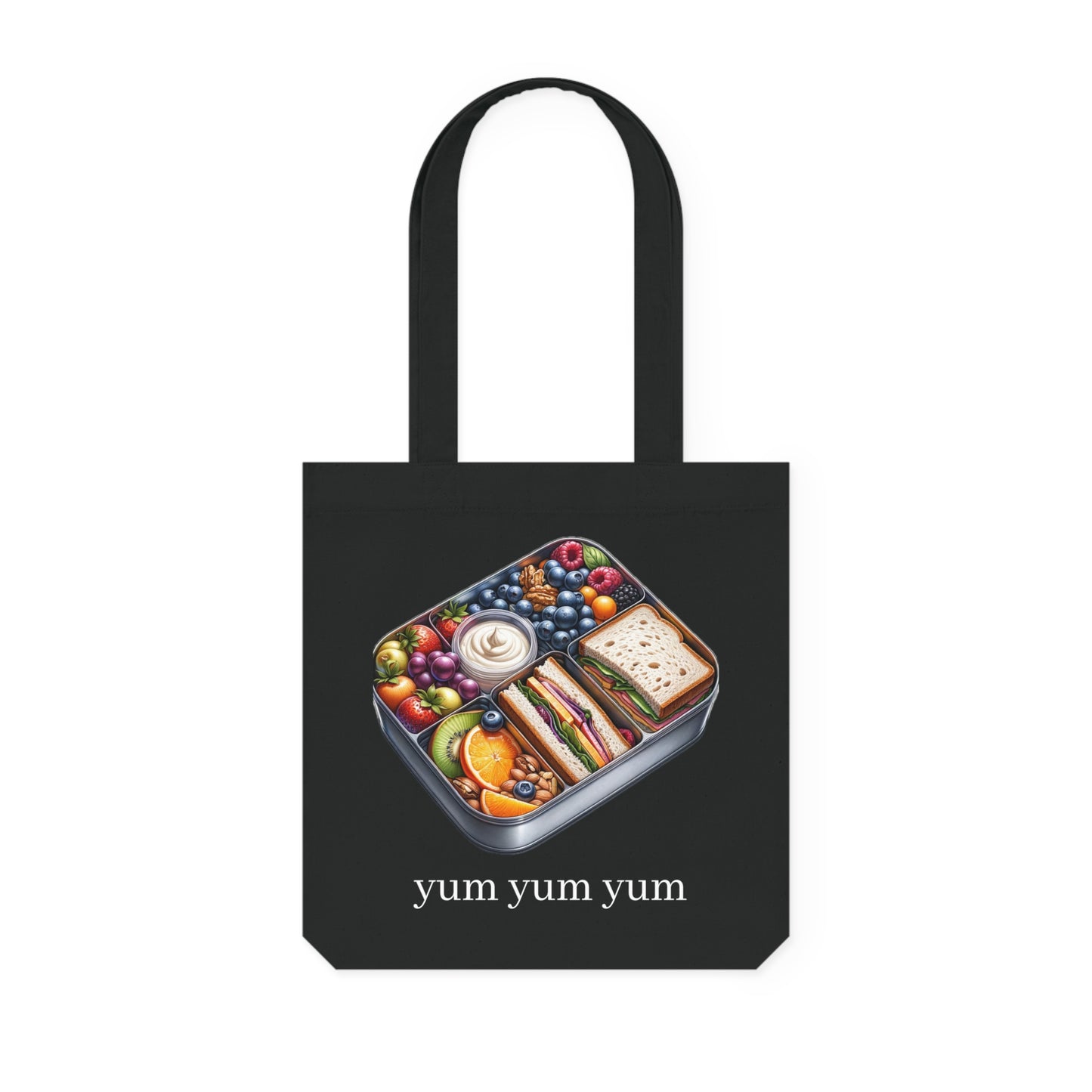Woven Tote Bag Yum Yum Yum