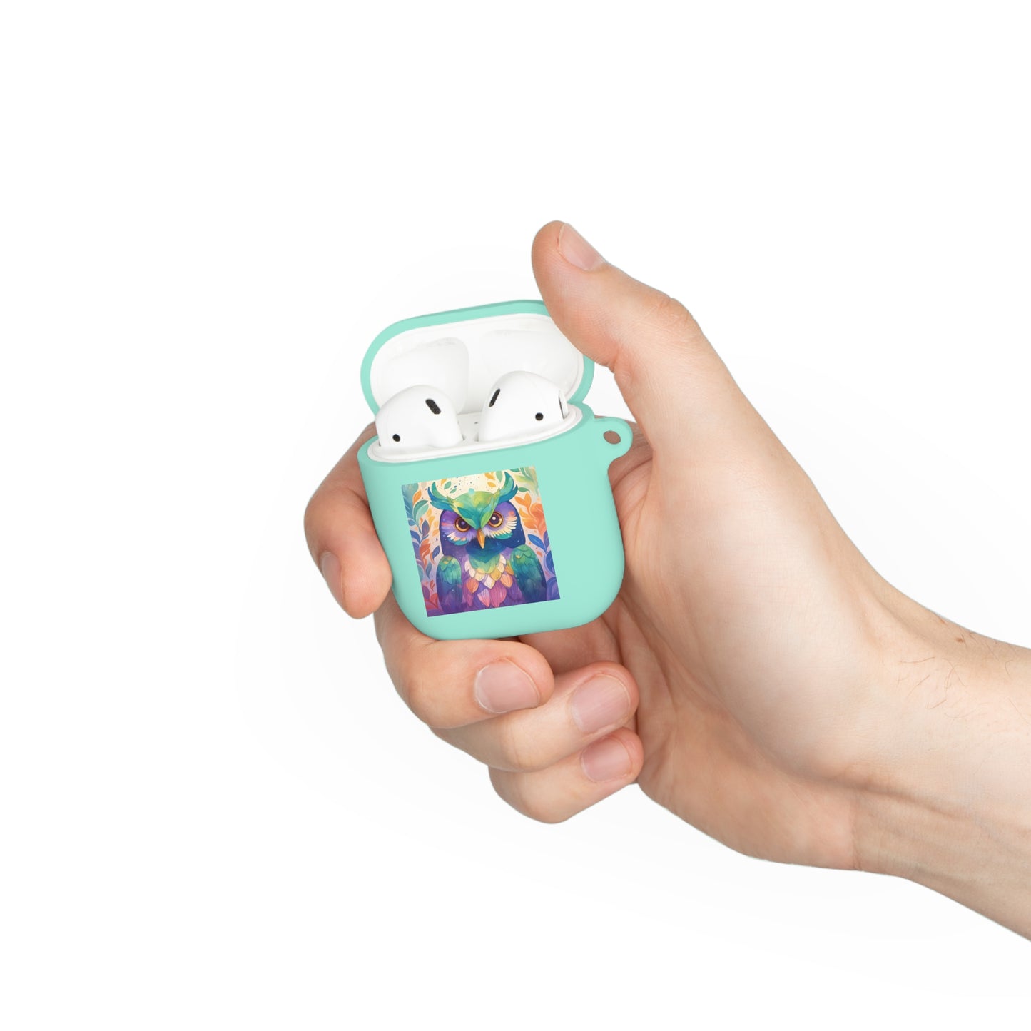 Cute Owl Color Print Unisex Travel AirPods and AirPods Pro Case Cover