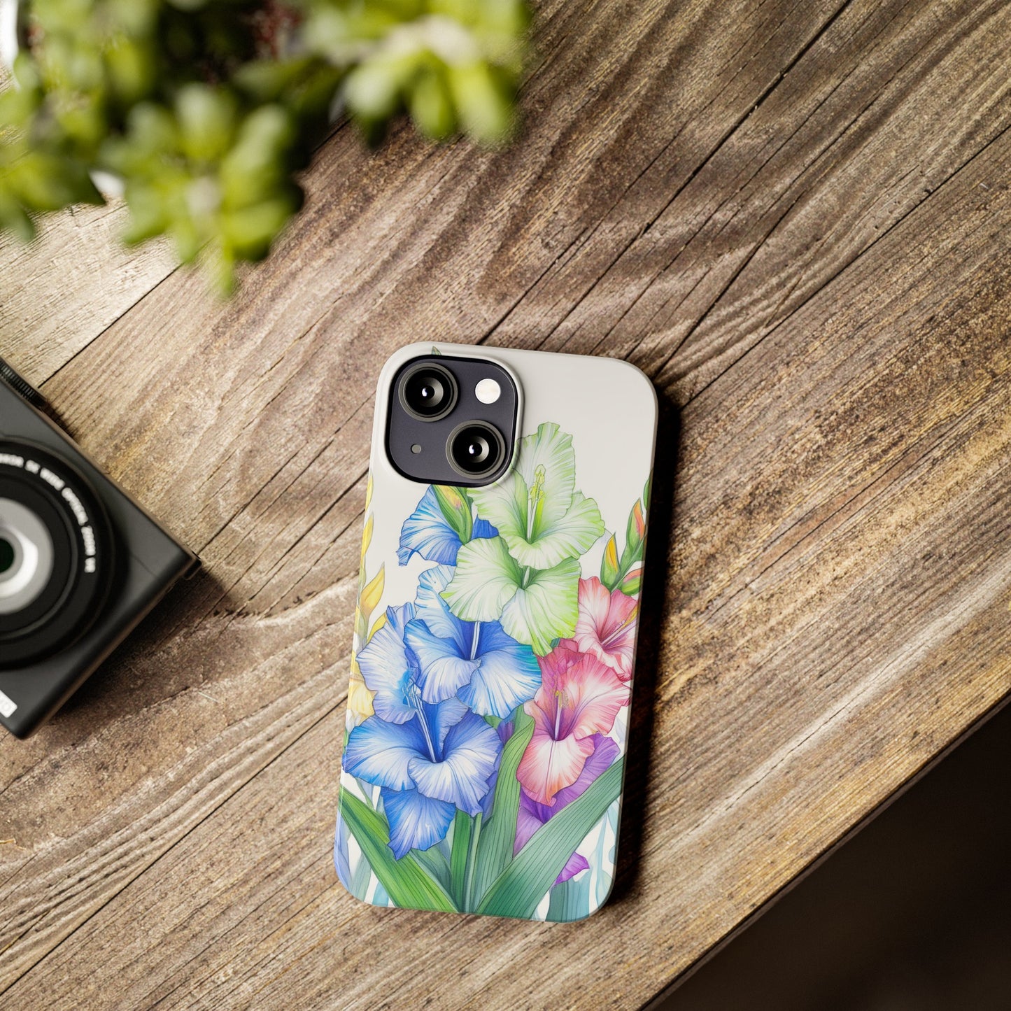 Gladioluses Slim Phone Cases