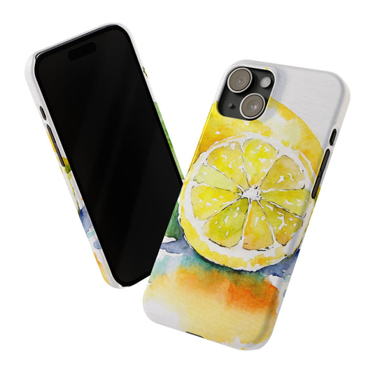 The Lemon Print Watercolor Unisex Travel Slim Phone Cases