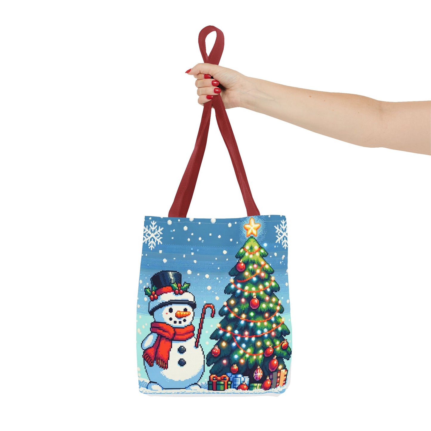 The Snowman Pixel Art Tote Bag