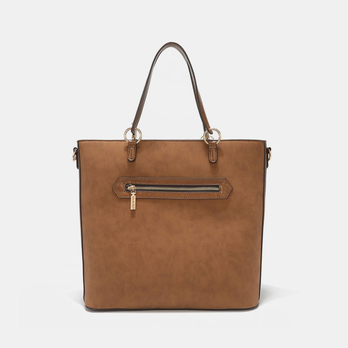 Nicole Lee USA Nikky Metallic Stitching Embroidery Inlaid Rhinestone Tote Bag