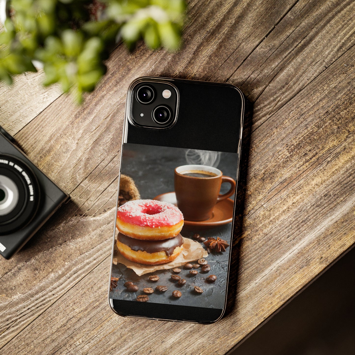 The Donuts And Coffee Clear Silicone Phone Cases