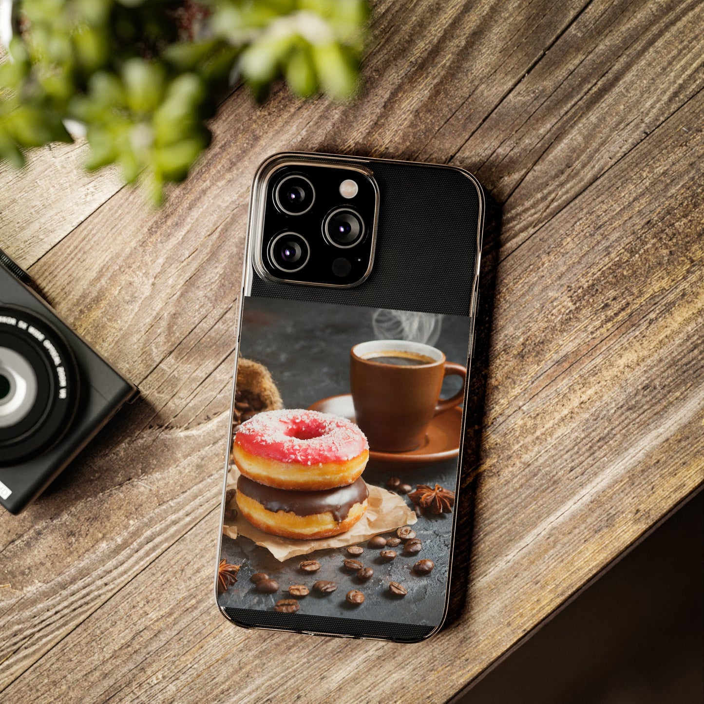 The Donuts And Coffee Clear Silicone Phone Cases