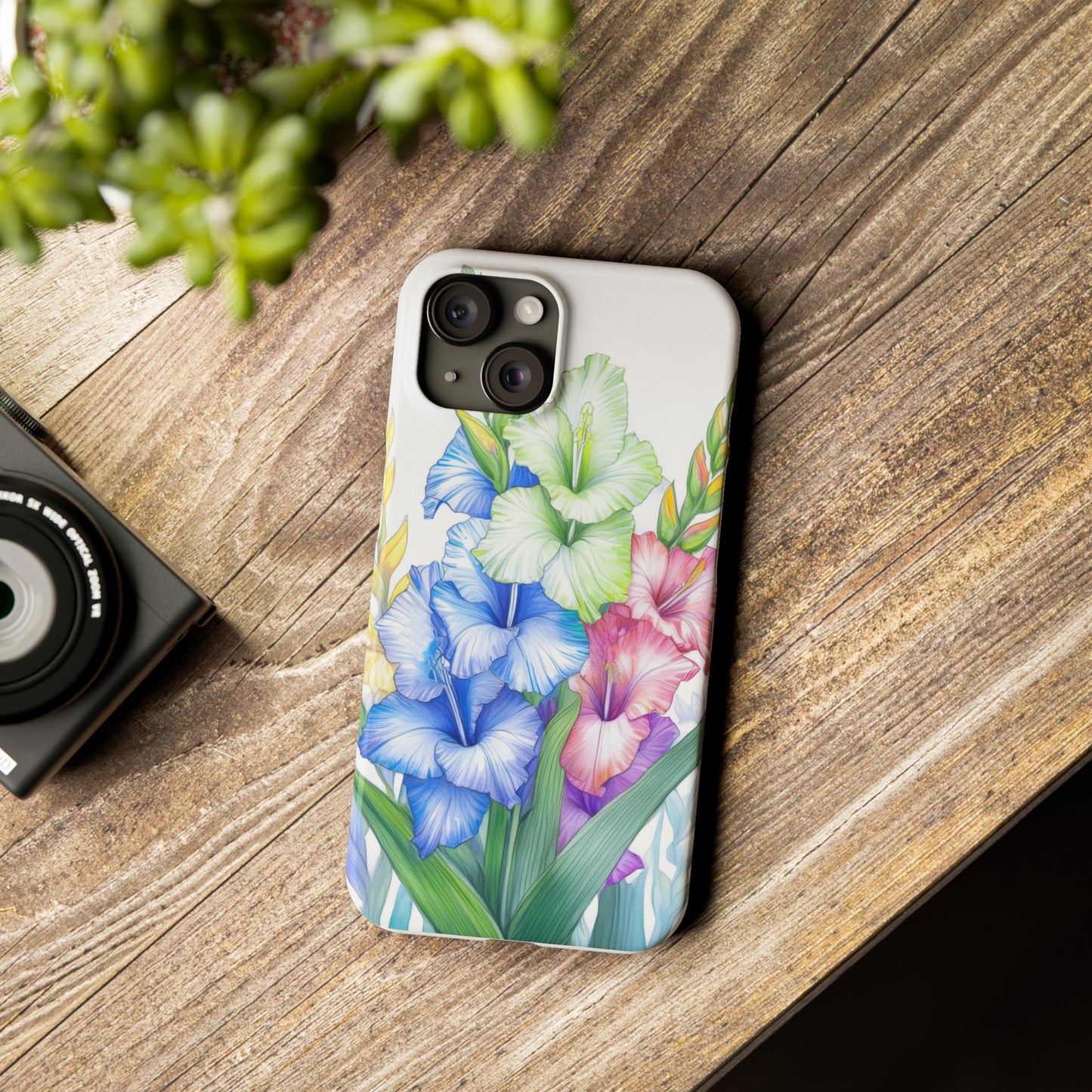 Gladioluses Slim Phone Cases