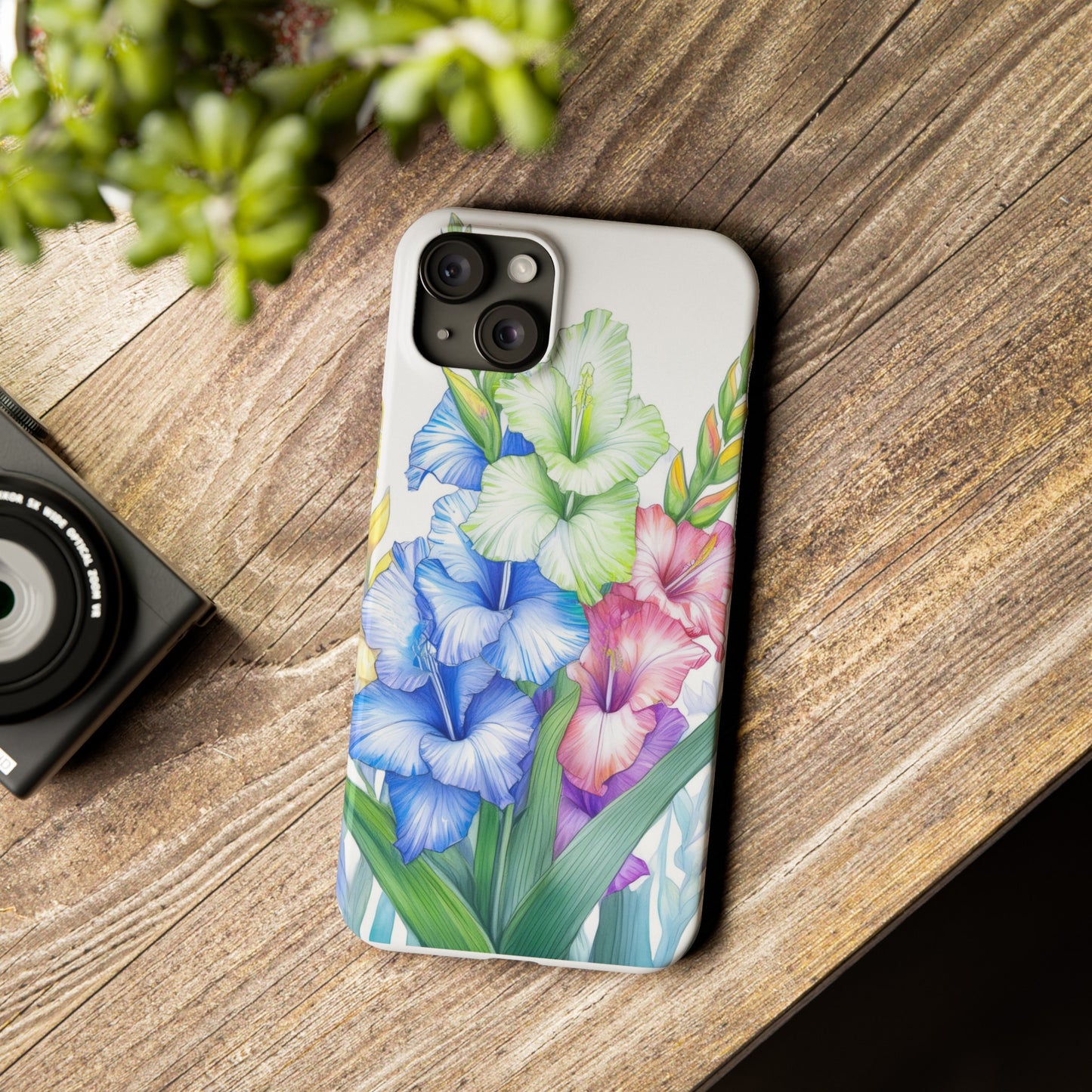 Gladioluses Slim Phone Cases
