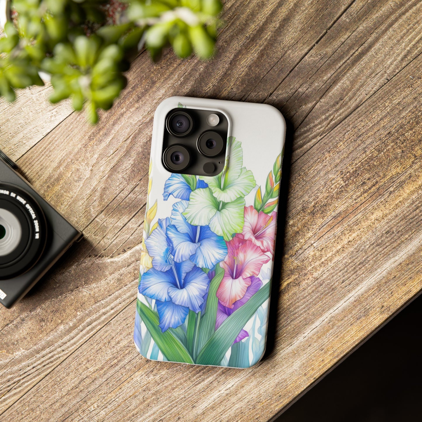 Gladioluses Slim Phone Cases