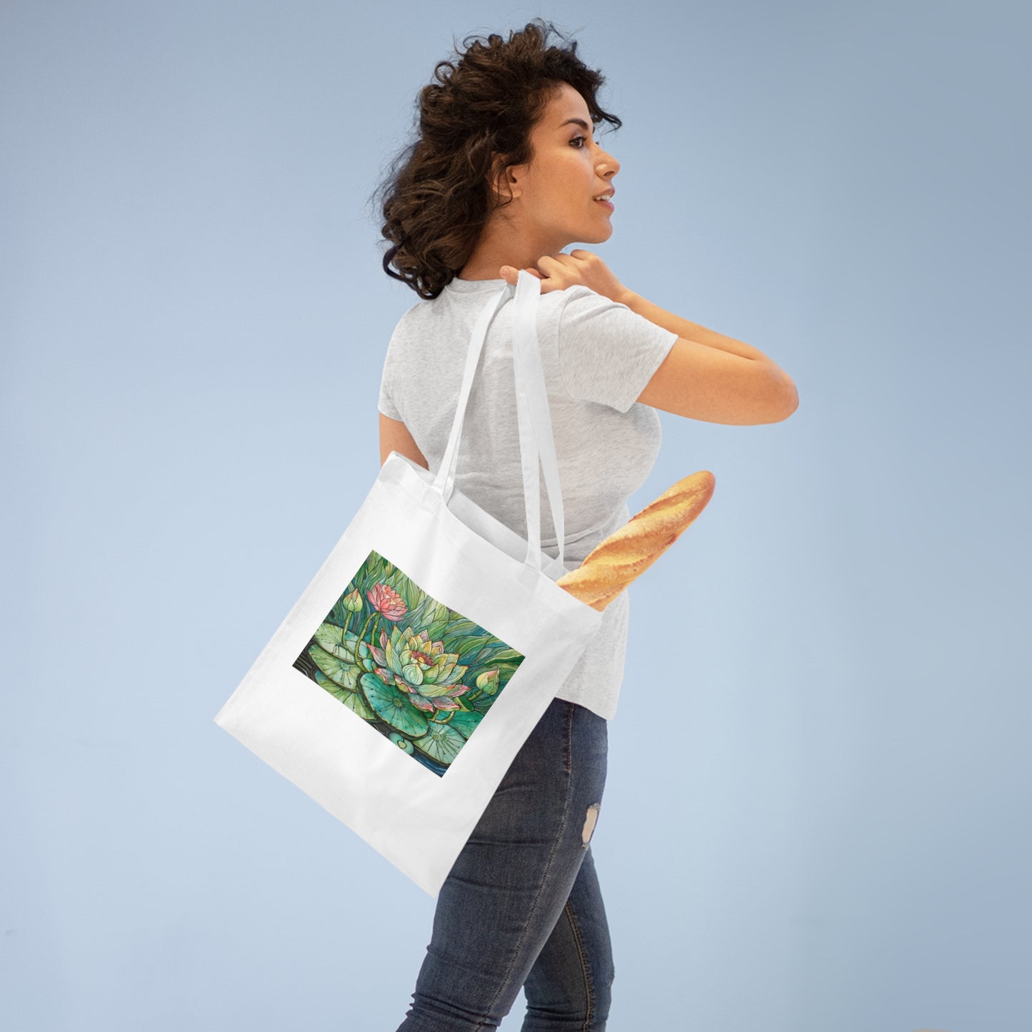 The Asian Lotuses Tote Bag