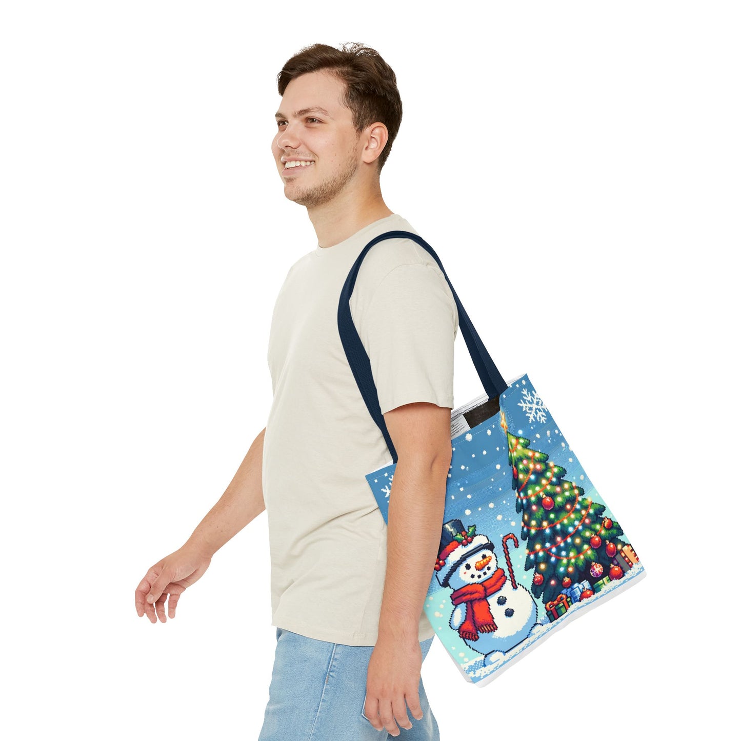 The Snowman Pixel Art Tote Bag