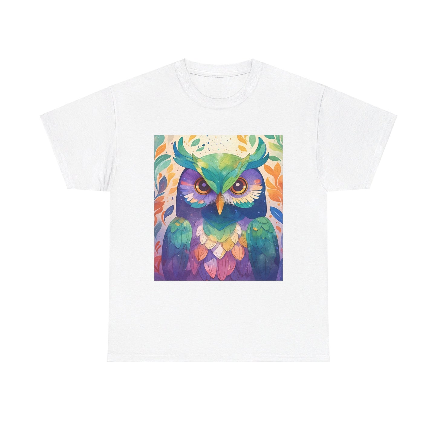 The Owl Print Modern Style Unisex Heavy Cotton Tee