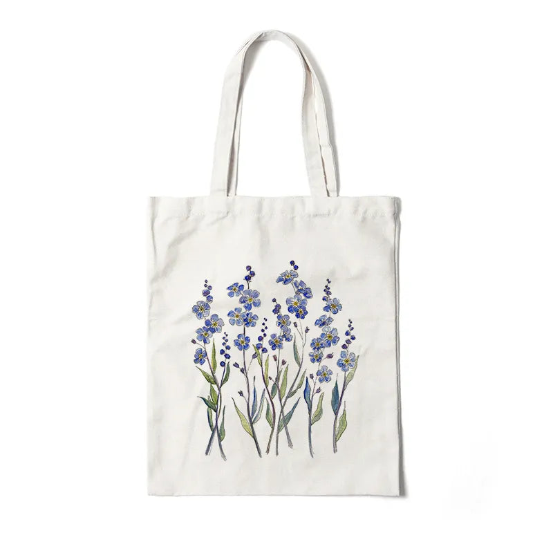 Floral Canvas Tote Bag