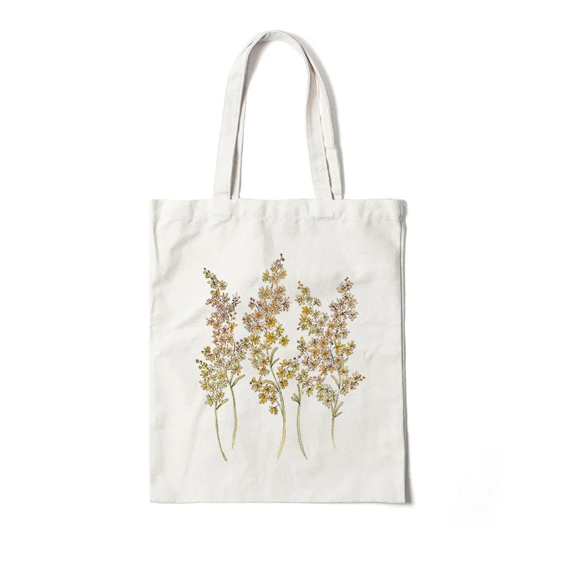 Floral Canvas Tote Bag
