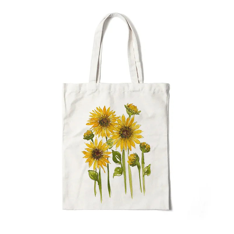 Floral Canvas Tote Bag