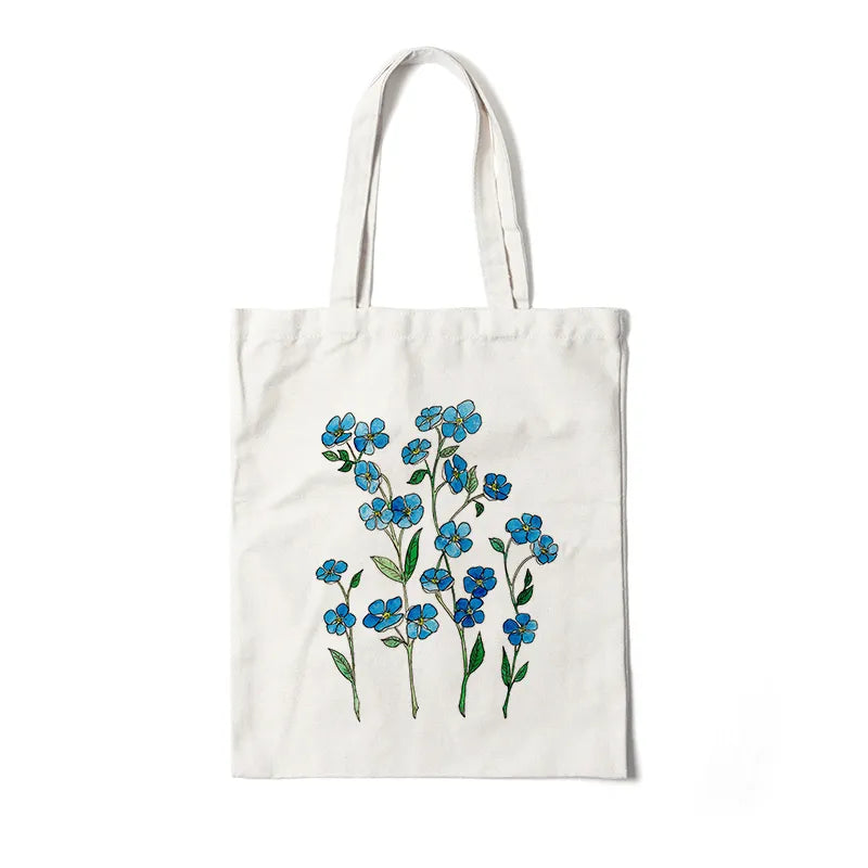 Floral Canvas Tote Bag