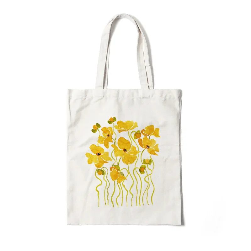 Floral Canvas Tote Bag